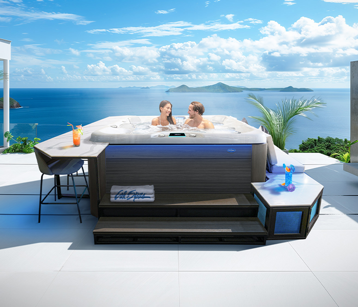 Calspas hot tub being used in a family setting - Jarvisburg